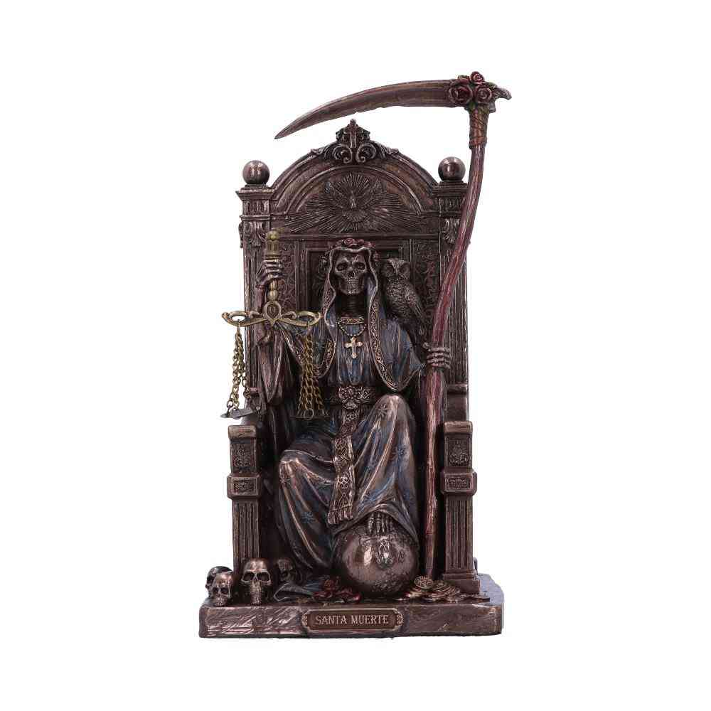 Nemesis Now - Santa Muerte's Throne 22cm Beeld/figuur - Bronskleurig